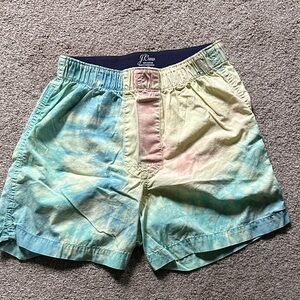 J. Crew Pastel Tie-Dye Boxer Shorts Sz XS